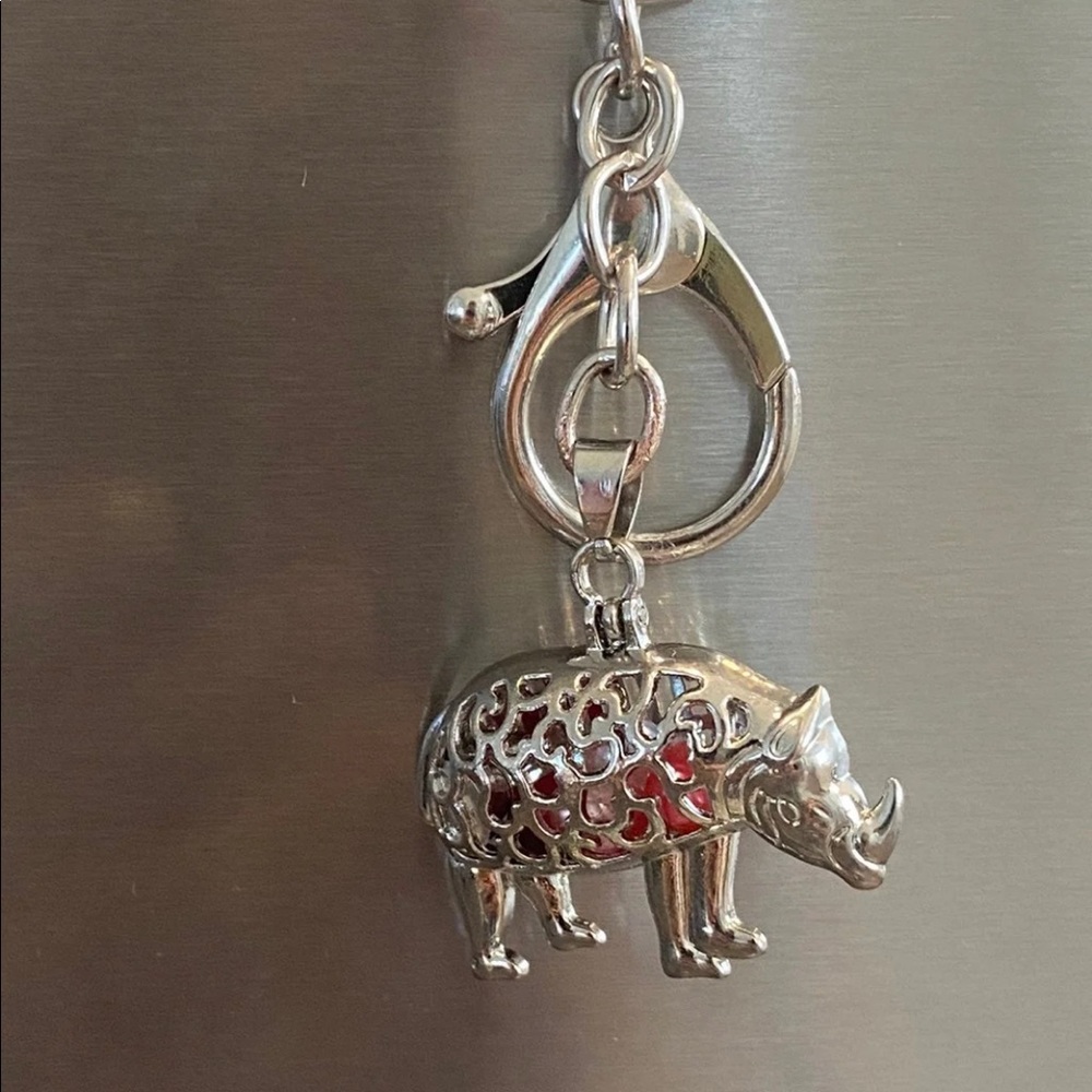 Rhino pendant keychain